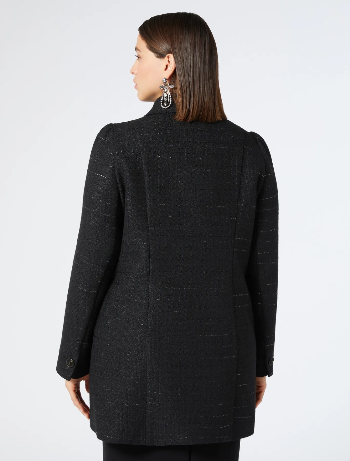Marina Rinaldi Veste en tissu mouliné NOIR Best