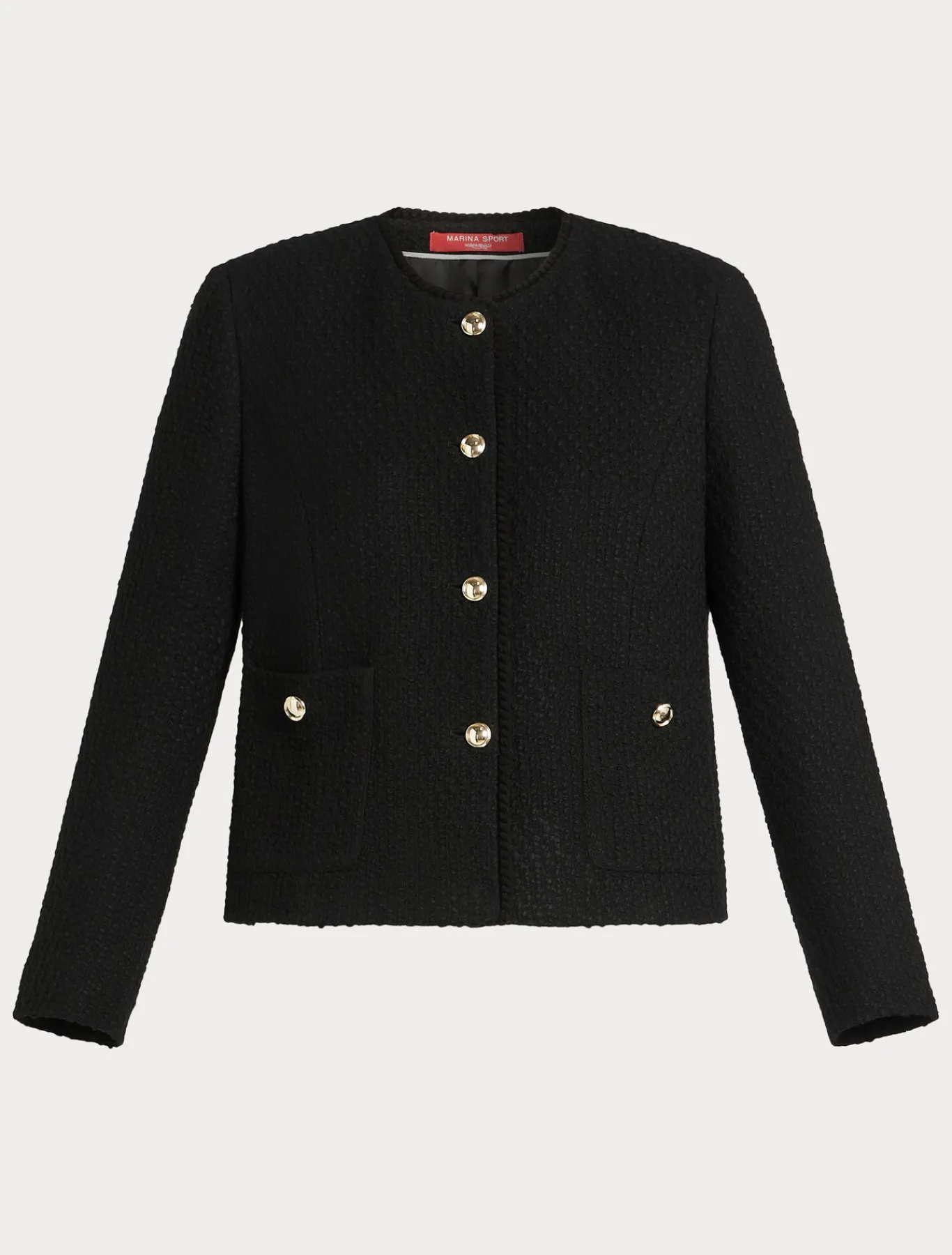 Marina Rinaldi Veste en tissu mouliné NOIR Clearance