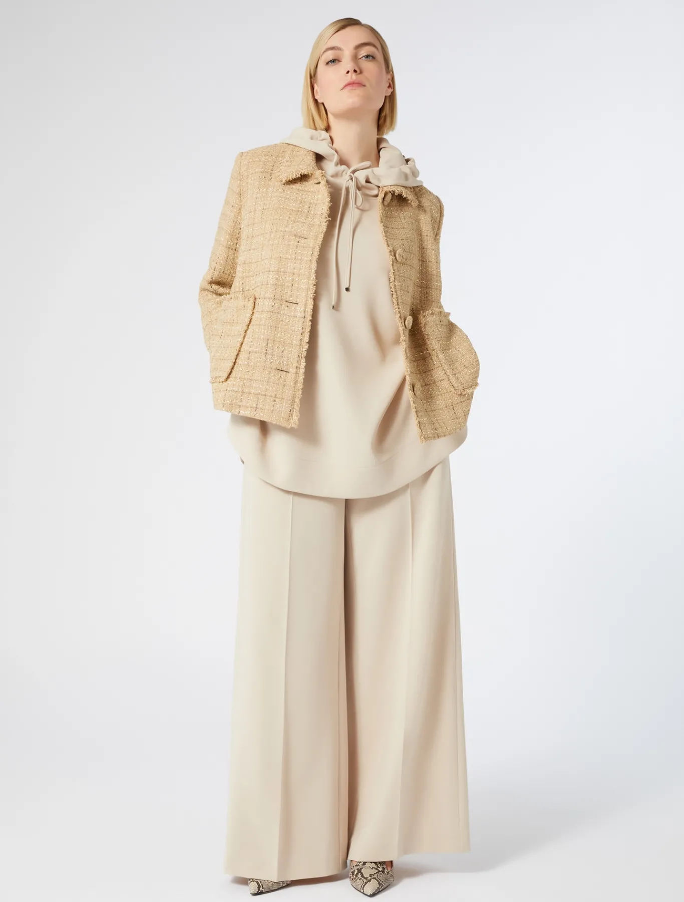 Marina Rinaldi Veste en tissu mouliné BEIGE Fashion