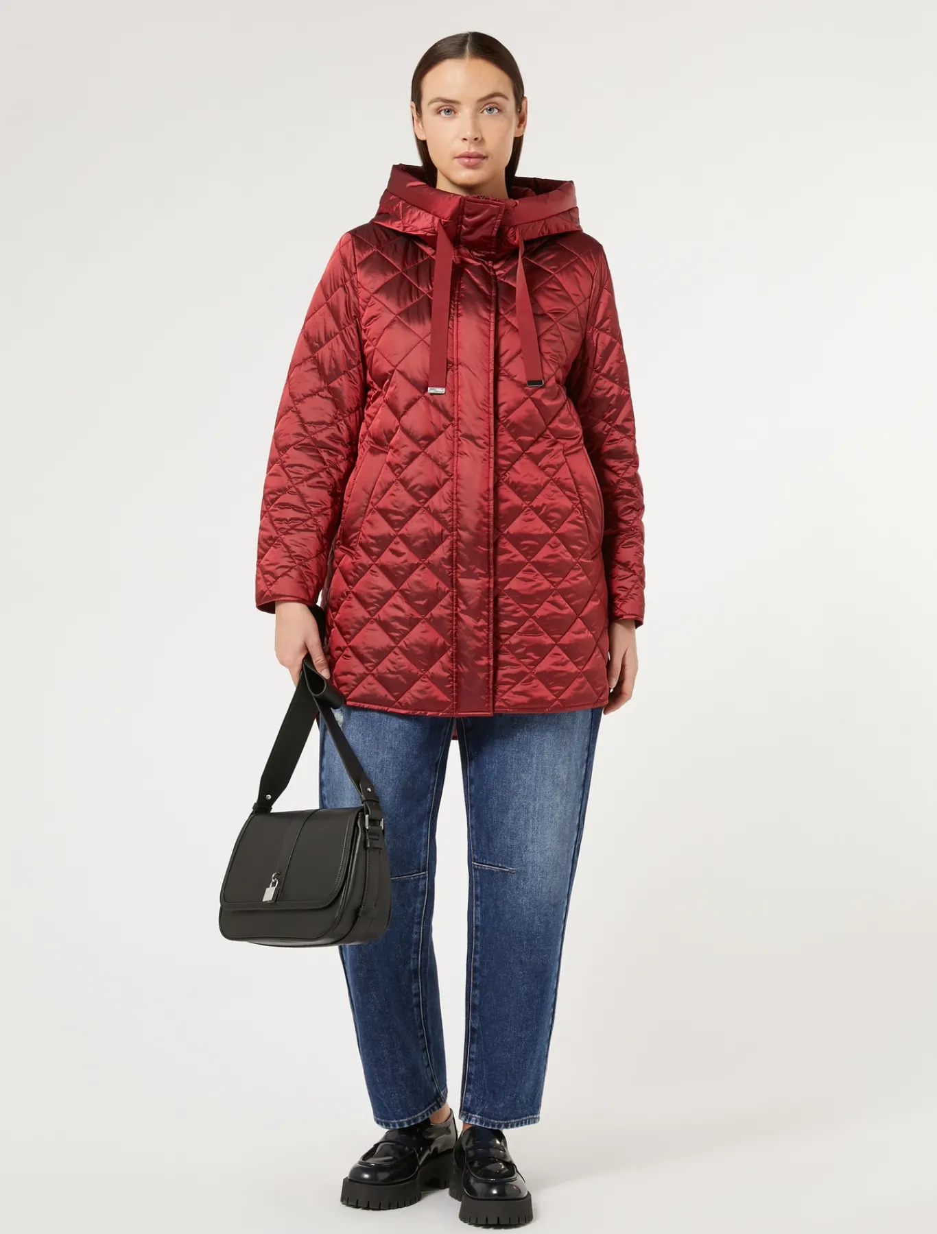 Marina Rinaldi Veste rembourrée en toile irisée ROUGE Best