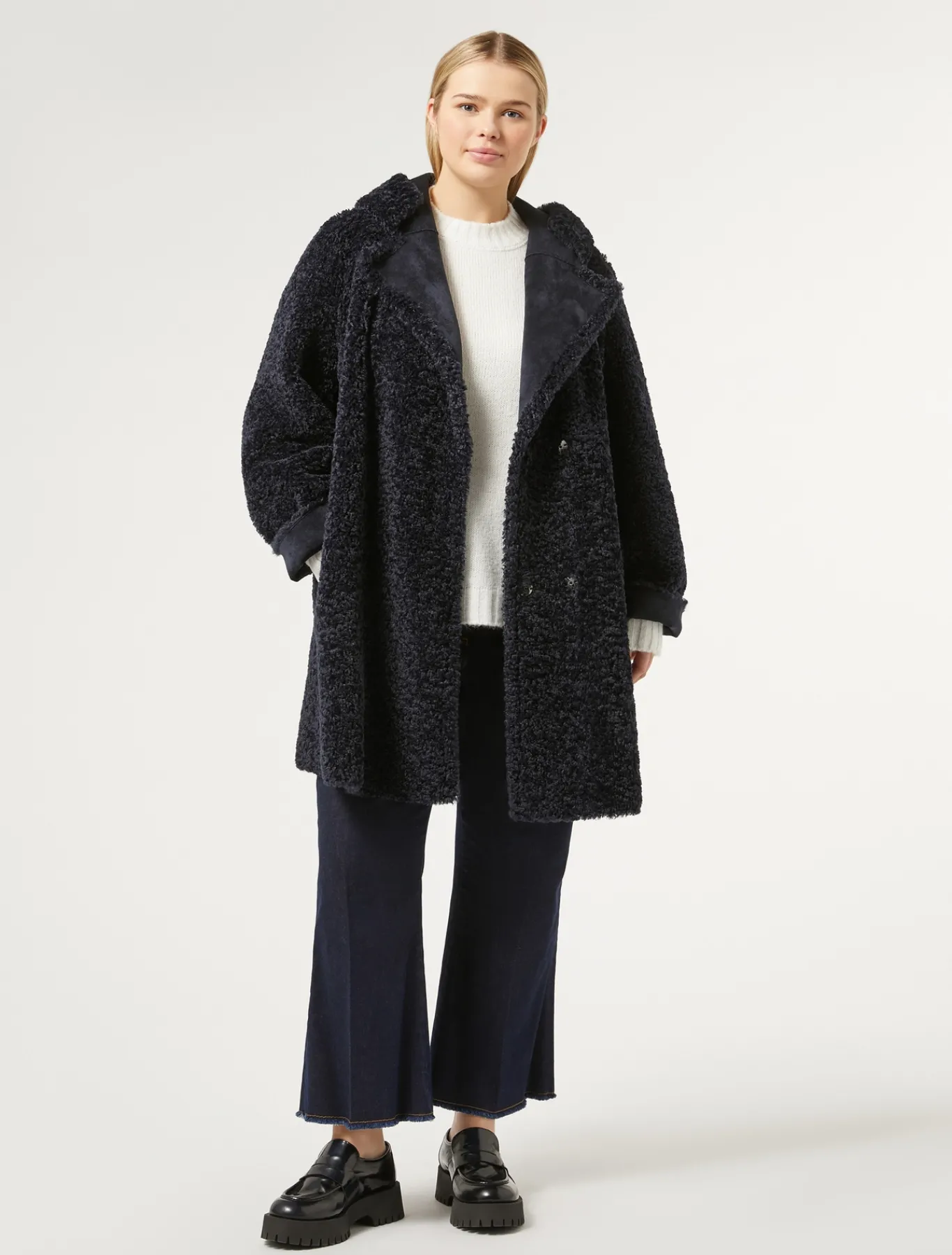 Marina Rinaldi Veste réversible effet mouton BLEUNUIT Hot
