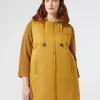 Marina Rinaldi Veste sans manches en toile technique imperméable MOUTARDE Hot