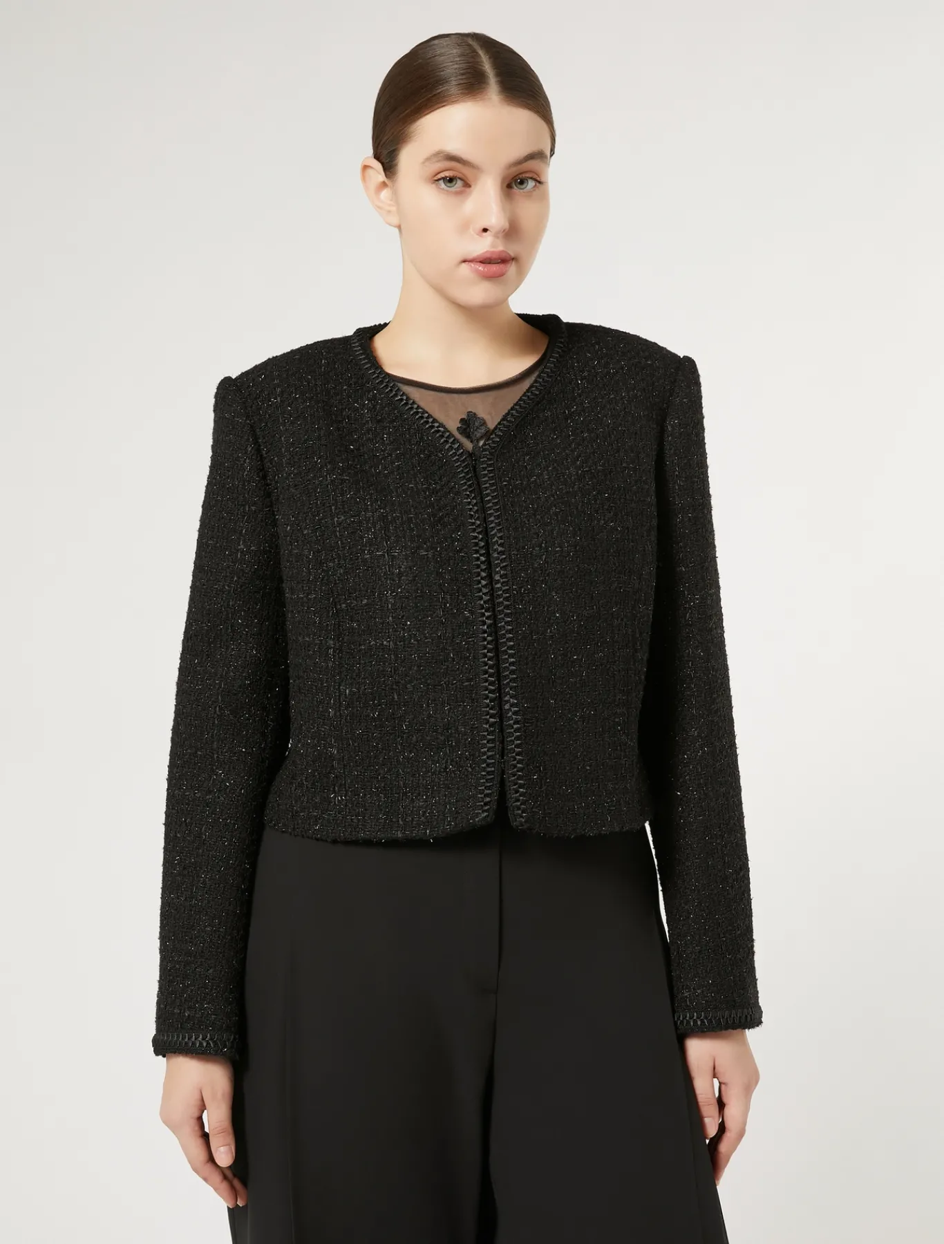 Marina Rinaldi Veste teinte en fil NOIR Best