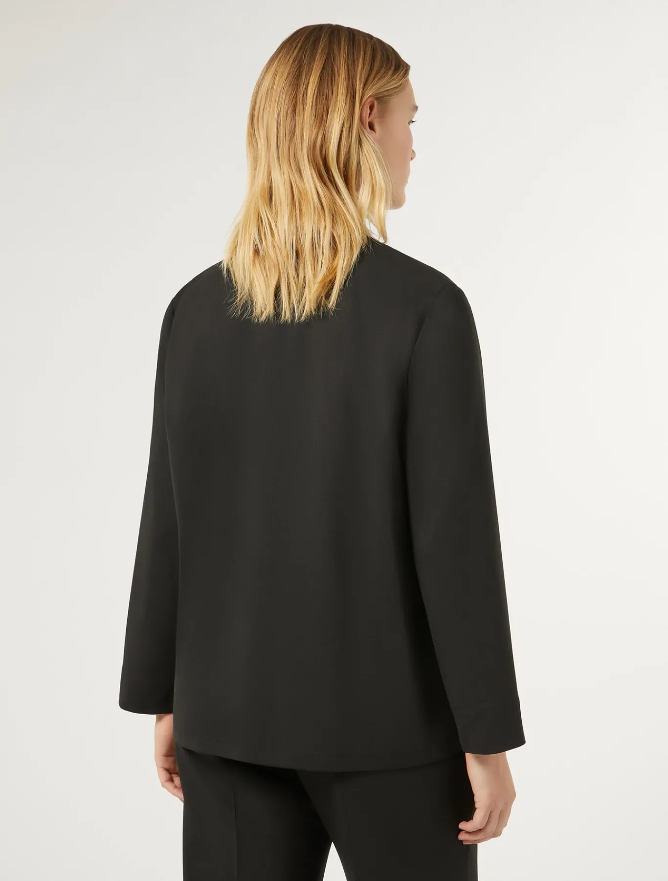 Marina Rinaldi Veste tunique en gabardine de laine NOIR Outlet